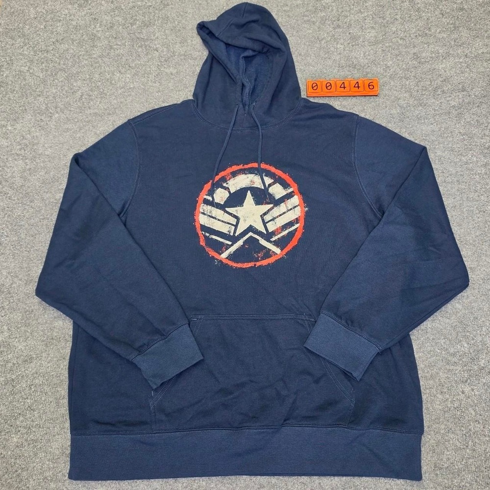 Marvel Studios Captain America Brave New World S.H.I.E.L.D. Navy Hoodie. 2XL